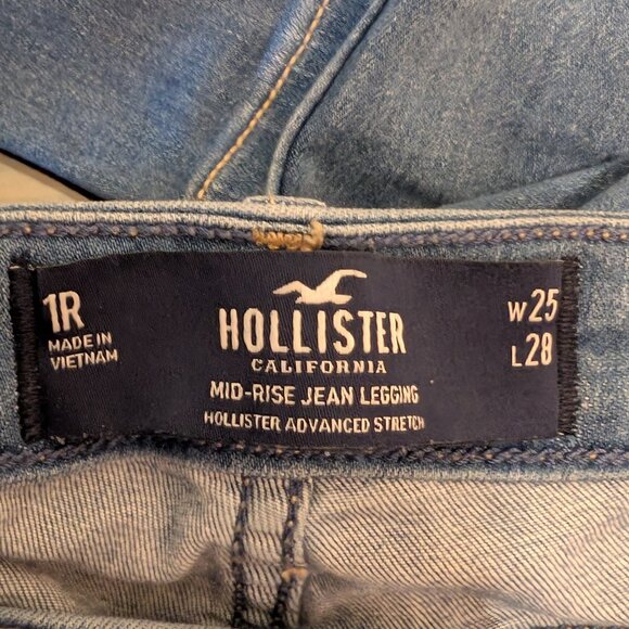 Hollister Mid-Rise Jegging Advanced Stretch Size 1R W25 L28 - Picture 9 of 12